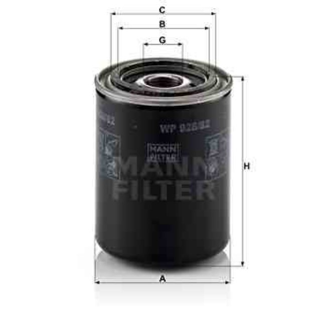 Filtre À Huile Mann-filter Wp928/82