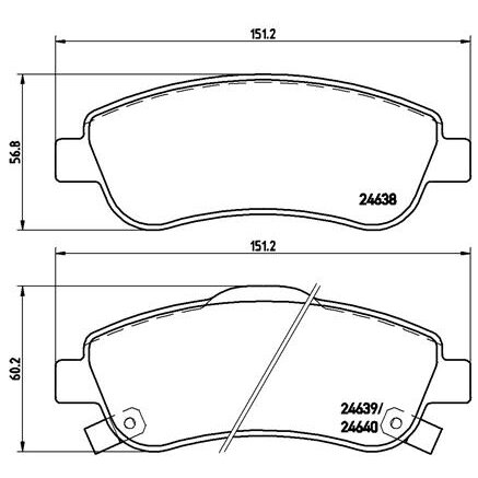 Plaquettes De Frein Avant Brembo P28045 – Qualité équivalente D’origine – Avec Indicateur D’usure – Norme ECE R90