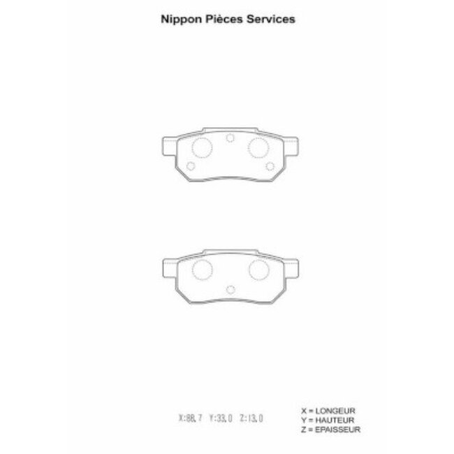 4 Plaquettes De Frein Nps H361a04