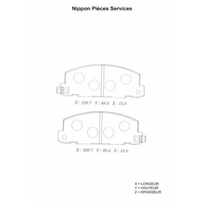 4 Plaquettes De Frein Nps I360u01