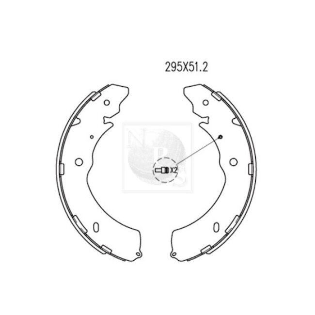 Jeu De 4 Mâchoires De Frein Nps M350i23