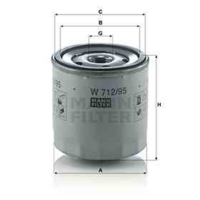 Filtre À Huile Mann-filter W712/95