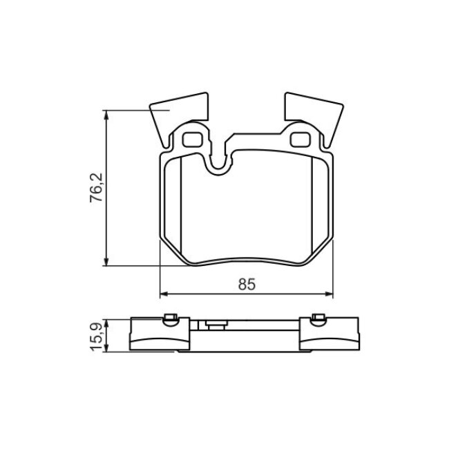 4 Plaquettes De Frein Bosch 0986494421