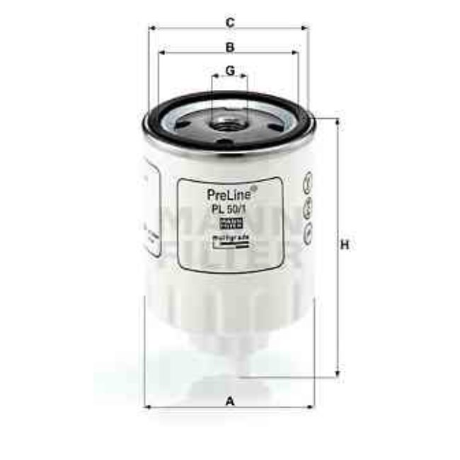 Filtre À Carburant Mann-filter Pl50/1