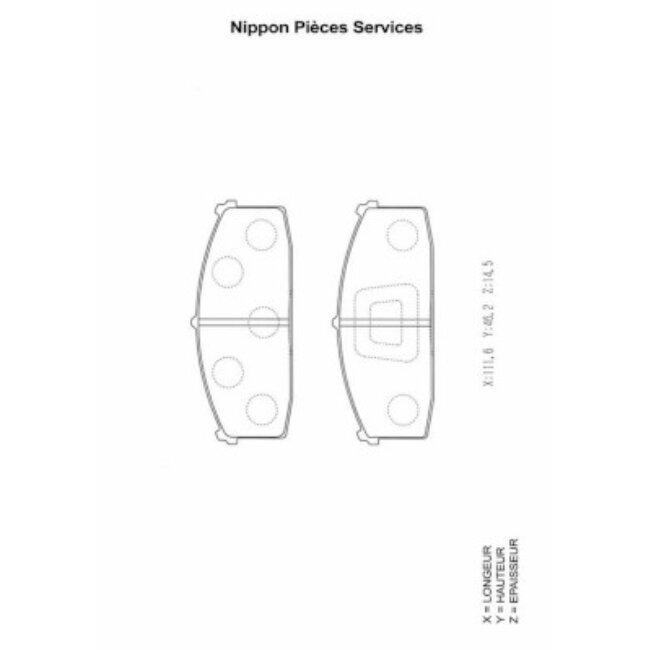 4 Plaquettes De Frein Nps N360n05