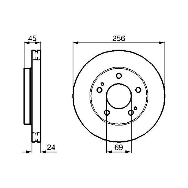 2 Disques De Frein Bosch 0986478708