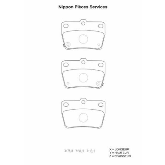 4 Plaquettes De Frein Nps T361a122