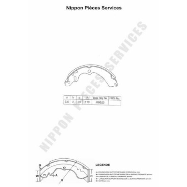 Jeu De 4 Mâchoires De Frein Nps S350i09