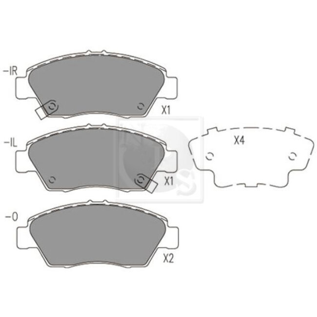 4 Plaquettes De Frein Nps H360a55
