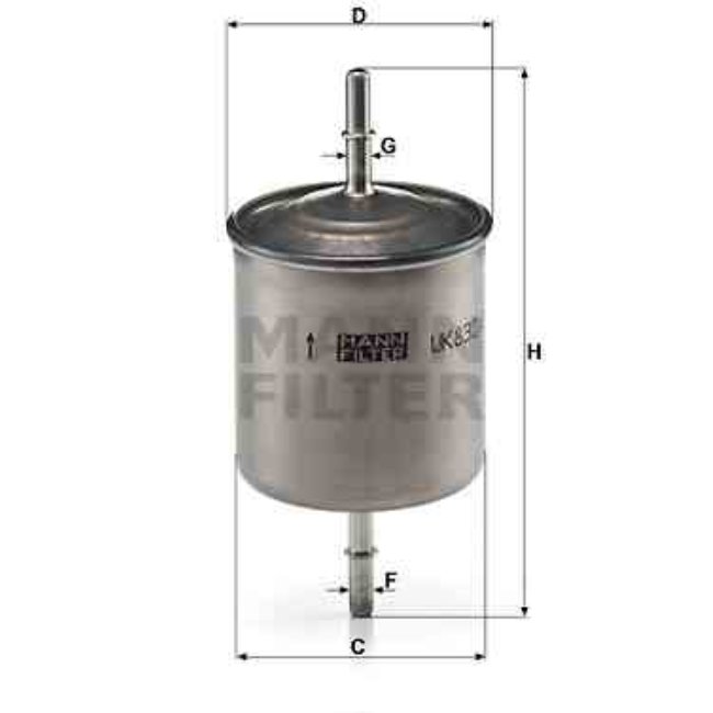 Filtre À Carburant Mann-filter Wk832/2