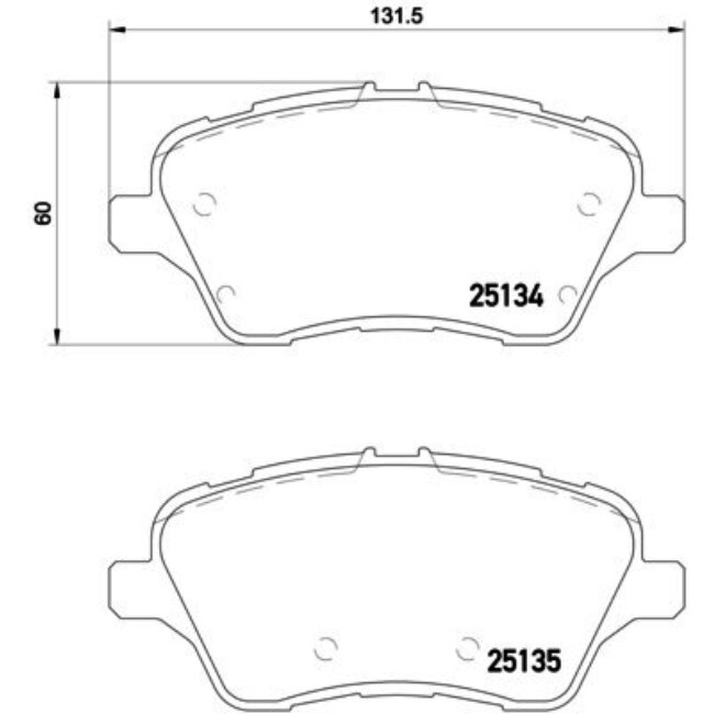 4 Plaquettes De Frein Brembo P24151