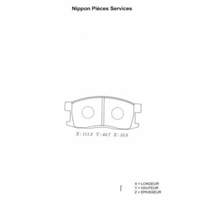 4 Plaquettes De Frein Nps H360a16