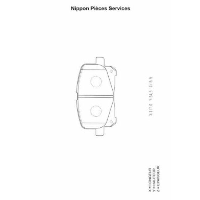 4 Plaquettes De Frein Nps T360a06