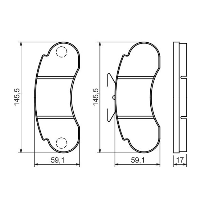 4 Plaquettes De Frein Bosch 0986460947