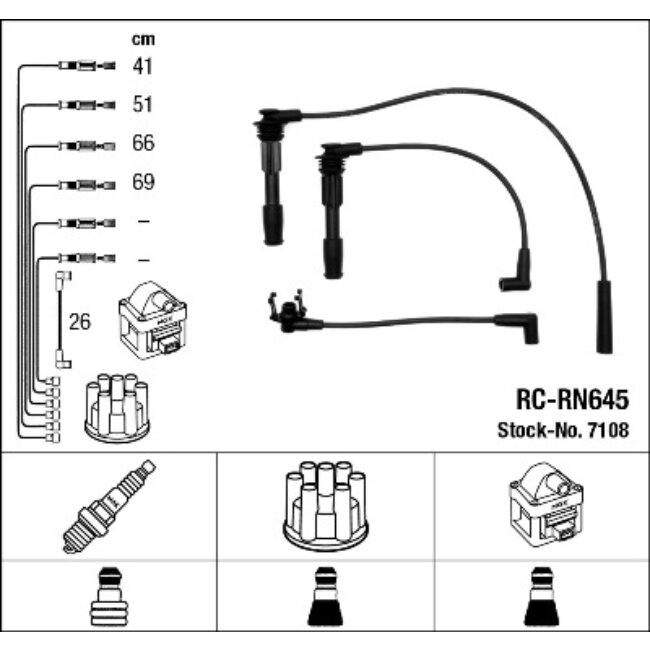 Faisceau D'allumage Ngk Rc-rn645