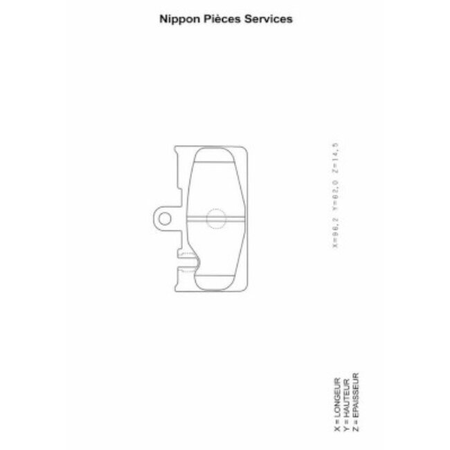 4 Plaquettes De Frein Nps T361a25