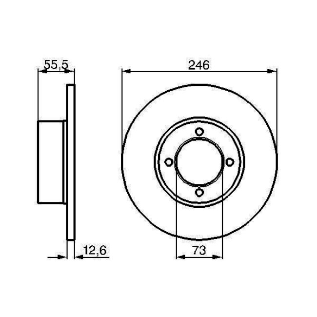 2 Disques De Frein Bosch 0986478082