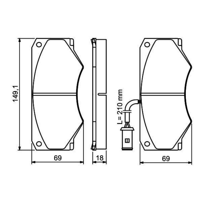 4 Plaquettes De Frein Bosch 0986494301