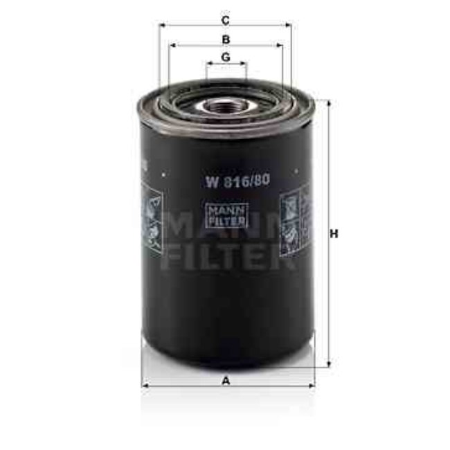 Filtre À Huile Mann-filter W816/80