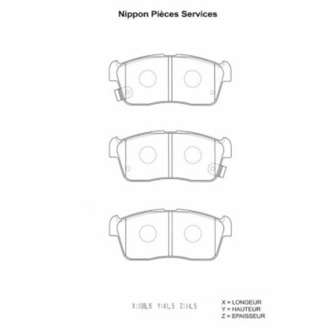 4 Plaquettes De Frein Nps S360i01