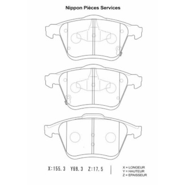 4 Plaquettes De Frein Nps M360a62