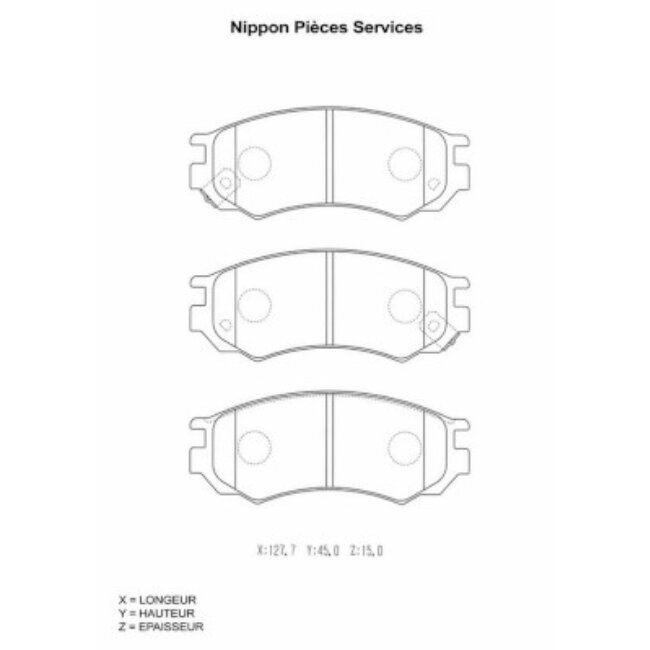 4 Plaquettes De Frein Nps N360n60