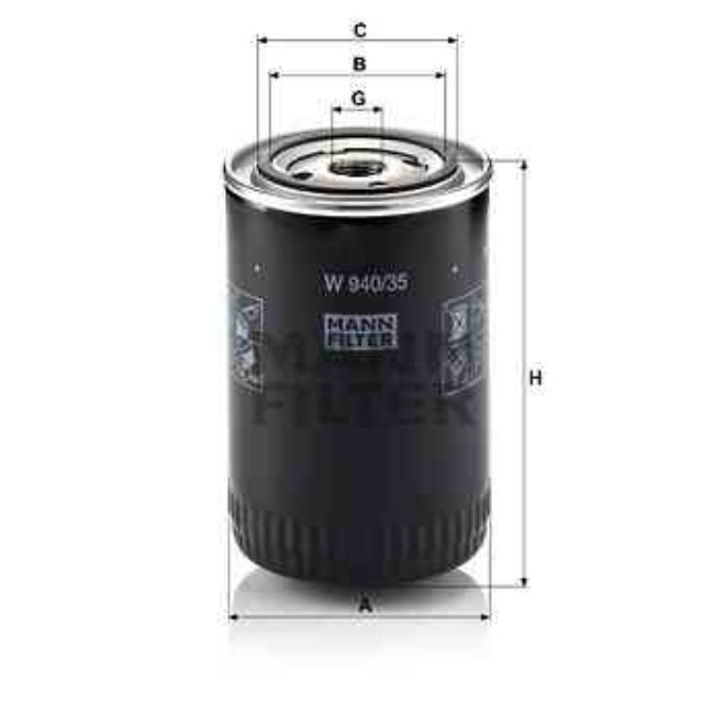 Filtre À Huile Mann-filter W940/35