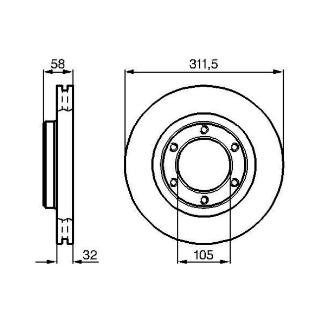 1 Disque De Frein Bosch 0986478580