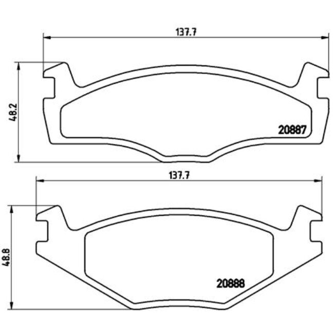 4 Plaquettes De Frein Brembo P85012