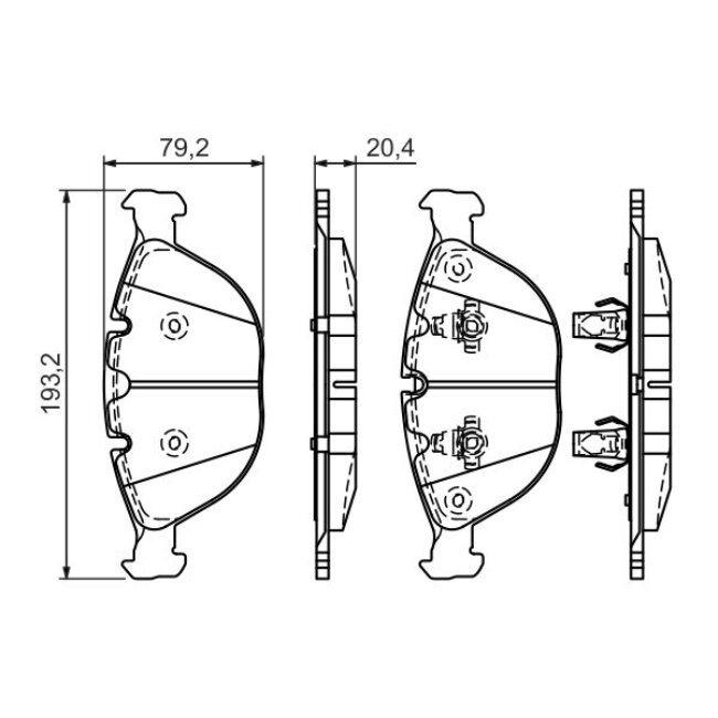 4 Plaquettes De Frein Bosch 0986494217