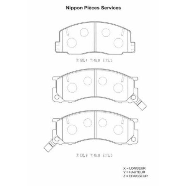 4 Plaquettes De Frein Nps T360a59