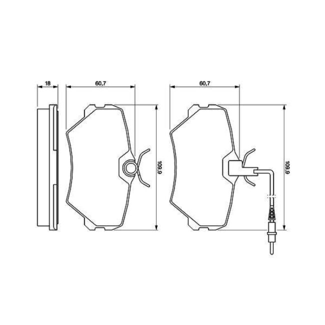 4 Plaquettes De Frein Bosch 0986424217