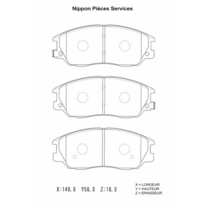 4 Plaquettes De Frein Nps H360i18