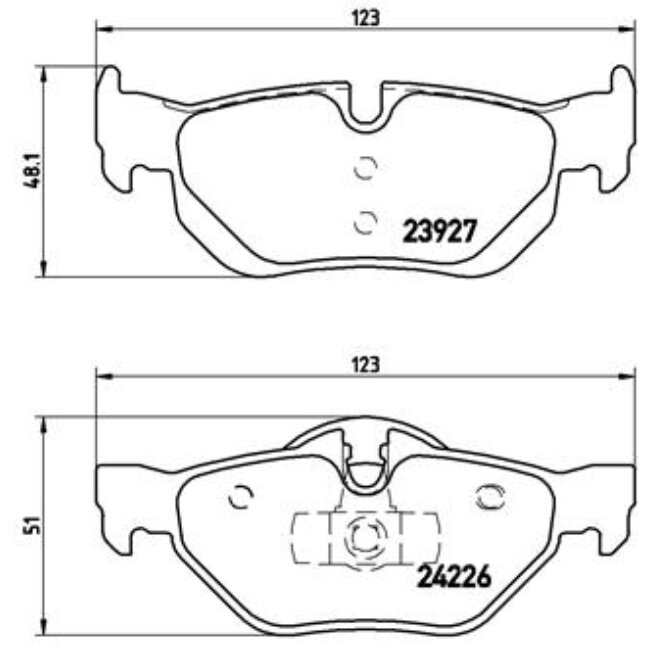4 Plaquettes De Frein Brembo P06038