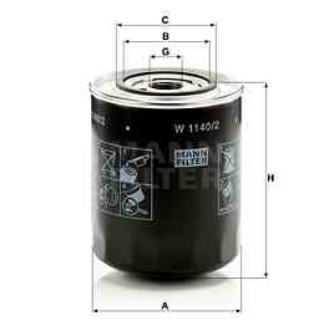 Filtre À Huile Mann-filter W1140/2