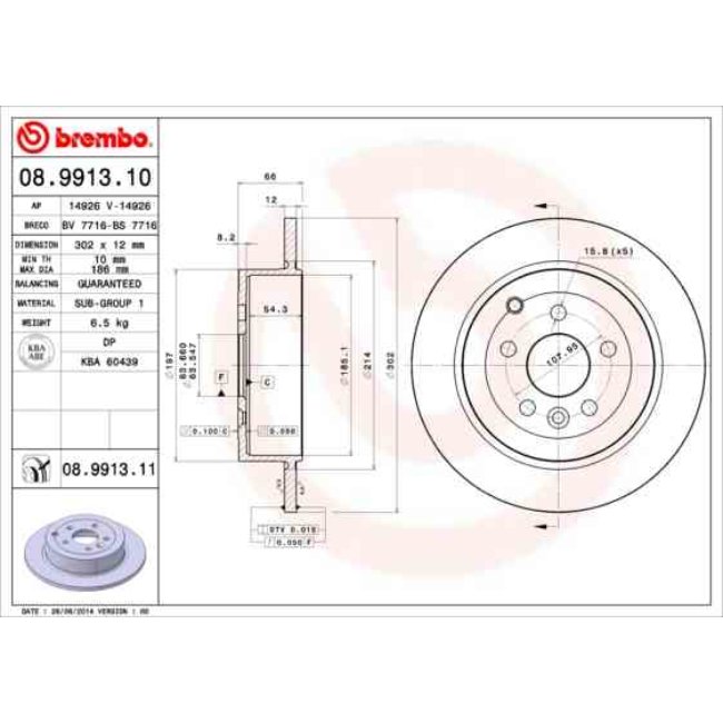 2 Disques De Frein Brembo Vernis Uv 08.9913.11