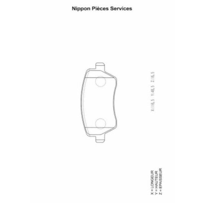 4 Plaquettes De Frein Nps N360n87