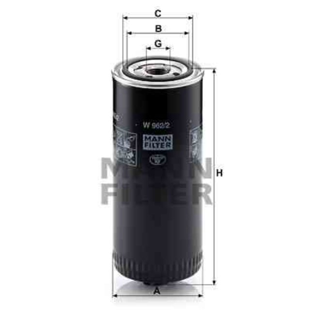 Filtre À Huile Mann-filter W962/2