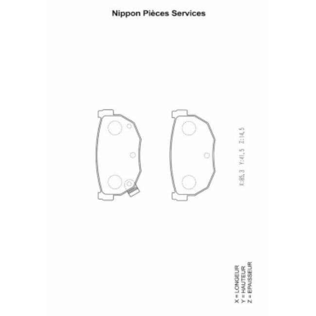 4 Plaquettes De Frein Nps N361n39