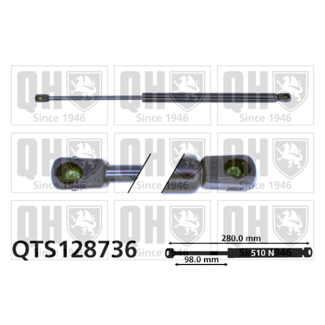 Vérin De Coffre Quinton Hazell Qts128736