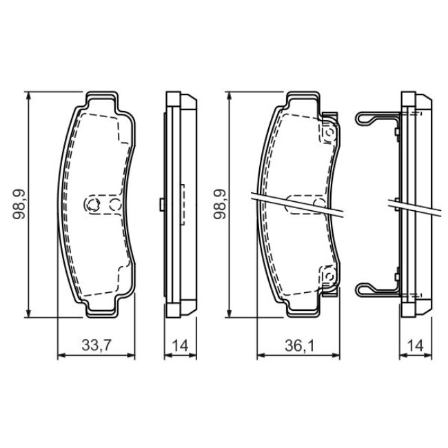 4 Plaquettes De Frein Bosch 0986424299