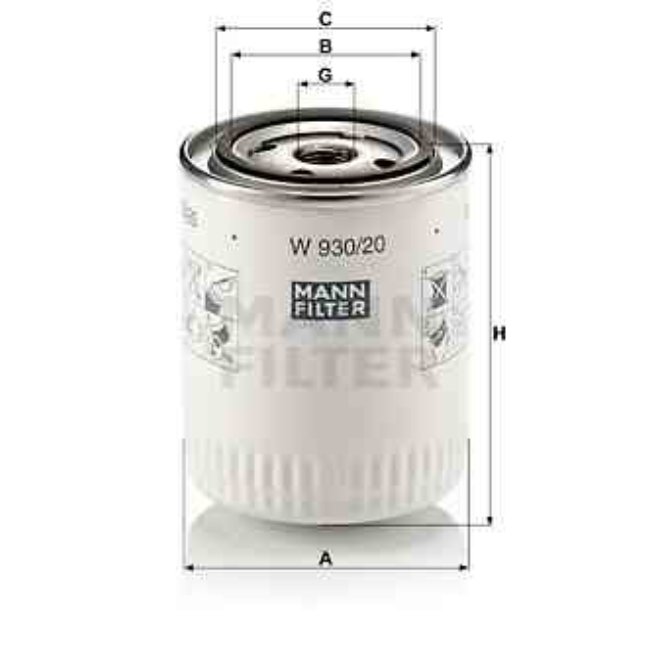 Filtre À Huile Mann-filter W930/20