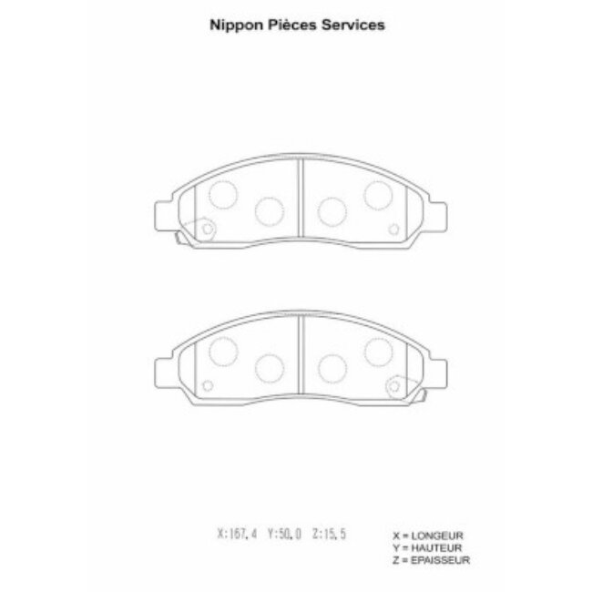 4 Plaquettes De Frein Nps I360u03