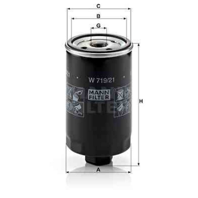 Filtre À Huile Mann-filter W719/21
