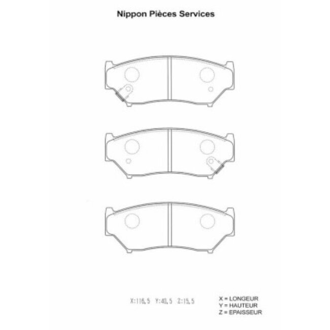 4 Plaquettes De Frein Nps S360i12