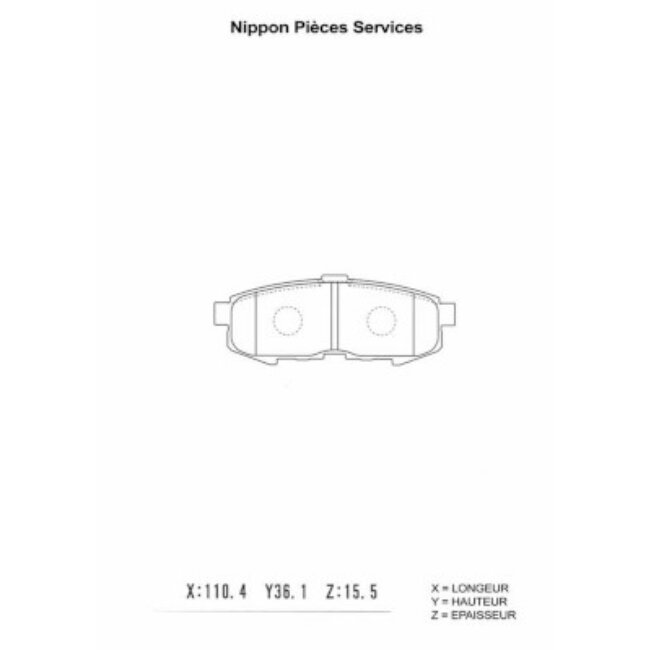 4 Plaquettes De Frein Nps M361a18