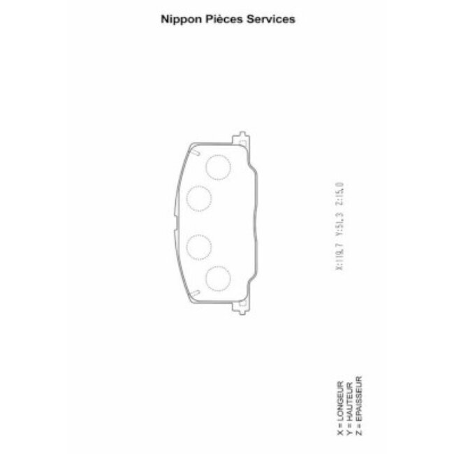 4 Plaquettes De Frein Nps T360a37