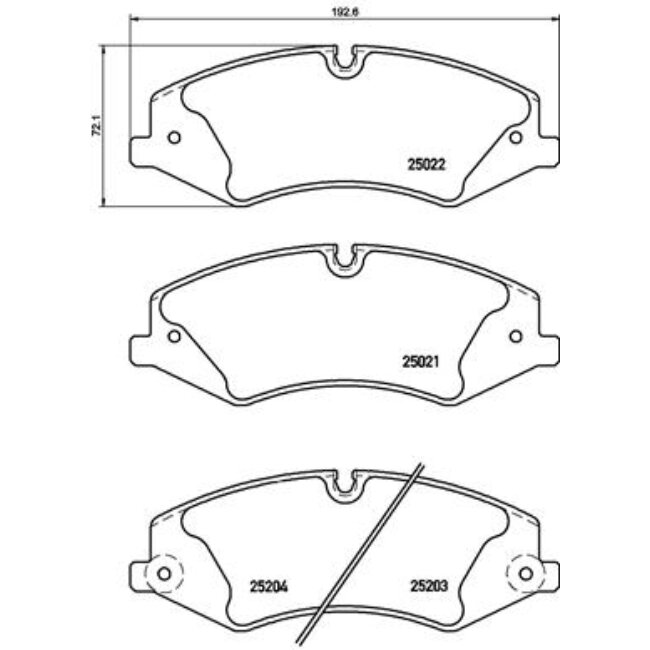 4 Plaquettes De Frein Brembo P44022