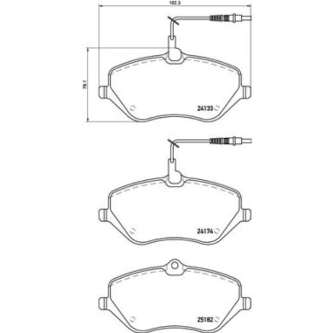 4 Plaquettes De Frein Brembo P61119