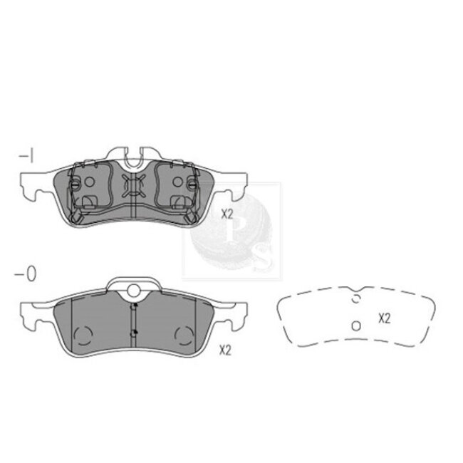 4 Plaquettes De Frein Nps T361a30